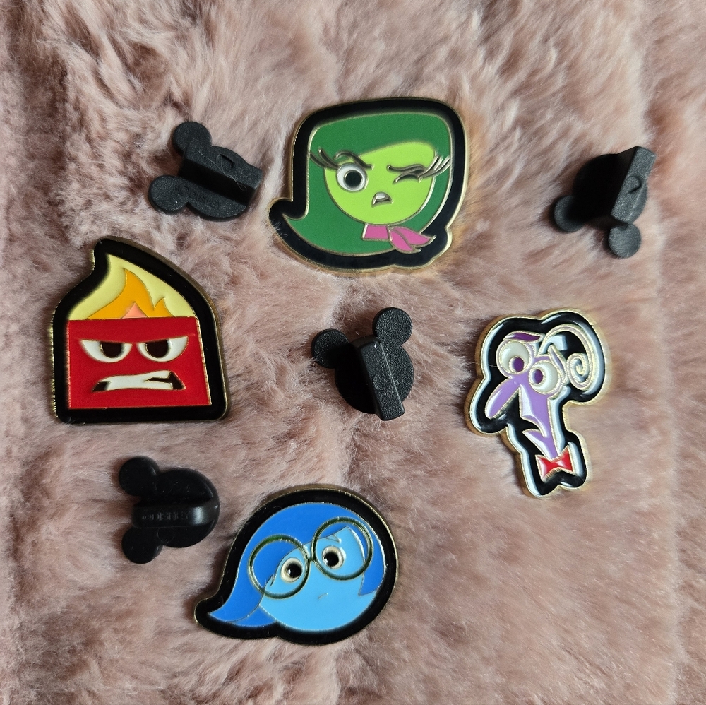 Inside Out Enamel Pin Set - Joy, Disgust, Anger, Fear